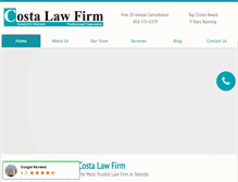 Tablet Screenshot of costalawfirm.ca